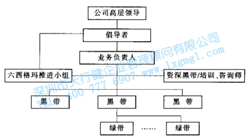 六西格玛管理组织结构示意图 六西格玛管理的组织结构