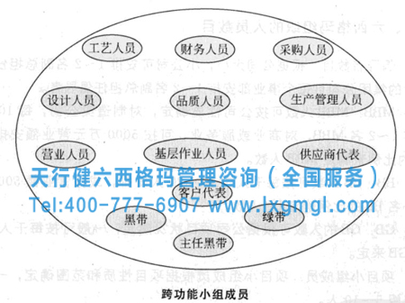 六西格玛项目人员组织的分布、结构和职位资历要求