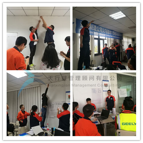 吉利动力制造系统2019年8大基地六西格玛绿带研修项目在义乌基地培训现场