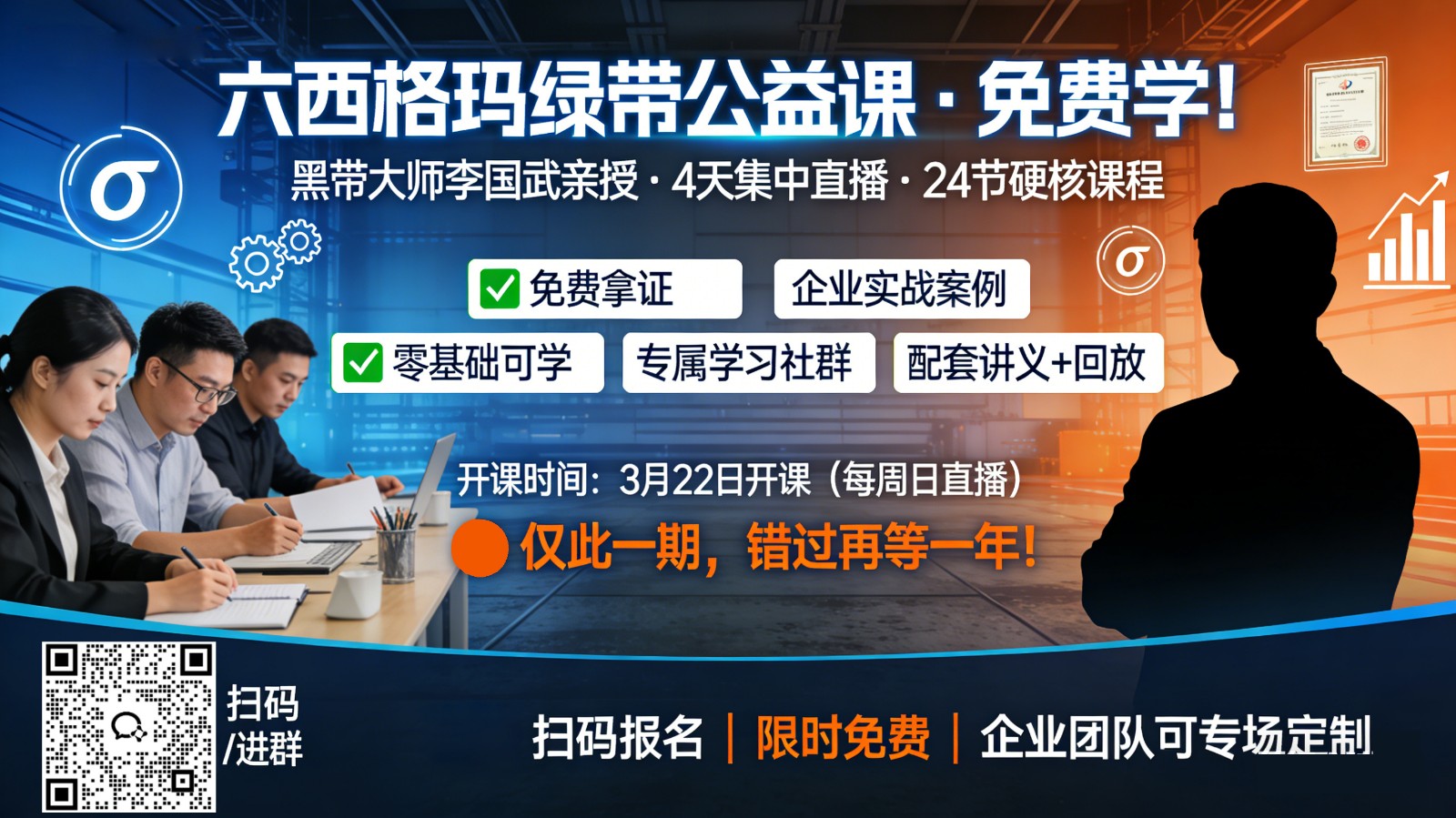 你还在因‘不懂六西格玛’错失良机？4天线上课改变困境